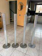 Set van 4 zuil speakers / home cinema luidsprekers aluminium, Audio, Tv en Foto, Luidsprekers, Ophalen, Gebruikt, Front, Rear of Stereo speakers