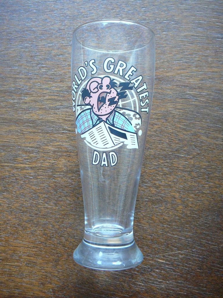 bierglas world greatest dad, Ophalen of Verzenden, Zo goed als nieuw, Bierglas