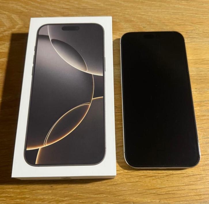 iPhone 16 pro max 256GB - natural titanium (zgan), Telecommunicatie, Mobiele telefoons | Apple iPhone, Zo goed als nieuw, 256 GB