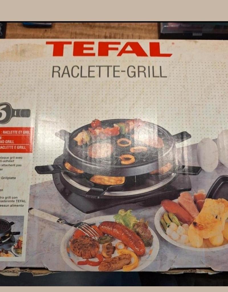 Tefal Raclette-Grill - Gezellig tafelen voor 6 personen, Ophalen of Verzenden, Zo goed als nieuw, 4 t/m 7 personen