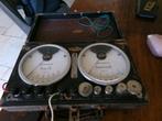 Antieke voltmeter/ampèremeter in een houten kist, Antiek en Kunst, Ophalen of Verzenden