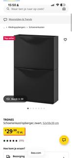 5 IKEA TRONES Schoenenkast/Opberger Zwart, Ophalen, Gebruikt