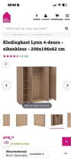 NIEUW in Doos ongebruikt 4- deurs Lynn kleding kast, Huis en Inrichting, Kasten | Kledingkasten, Ophalen of Verzenden, Zo goed als nieuw