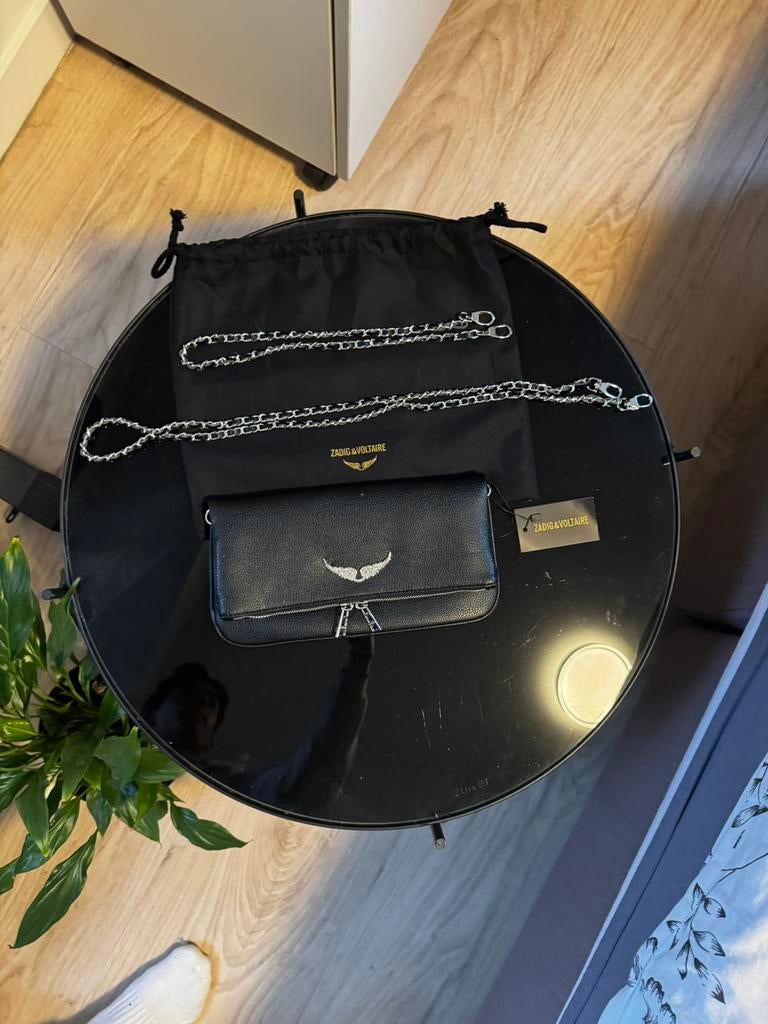 Zadig and Voltaire Rock Clutch Tas 27X14cm, Ophalen of Verzenden, Nieuw, Zwart, Schoudertasje