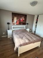 Ikea Hemnes 140x200 bed met 2 nachtkastjes., Huis en Inrichting, Slaapkamer | Complete slaapkamers, Ophalen, Gebruikt, Tweepersoons
