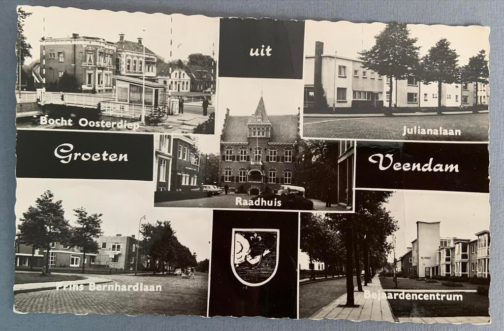 Groet uit Veendam, Verzamelen, Ansichtkaarten | Nederland, Ophalen of Verzenden, 1960 tot 1980, Ongelopen, Groningen