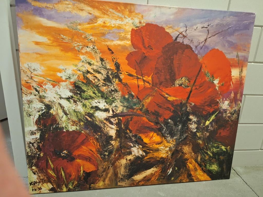 Schilderij Klaprozen door Kitty 1996, Ophalen