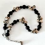 Armband met natuurlijke Dalmatiër Jaspis en Lavasteen, Ophalen, Overige materialen, Overige kleuren, Nieuw