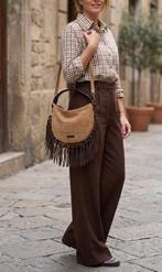 Nieuwe suède tas met franjes van Claudio Ferrici, Ophalen of Verzenden, Nieuw, Beige, Schoudertasje