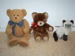 Knuffels beren en poes 3 stuks, Ophalen of Verzenden, Zo goed als nieuw, Stoffen beer, Overige merken