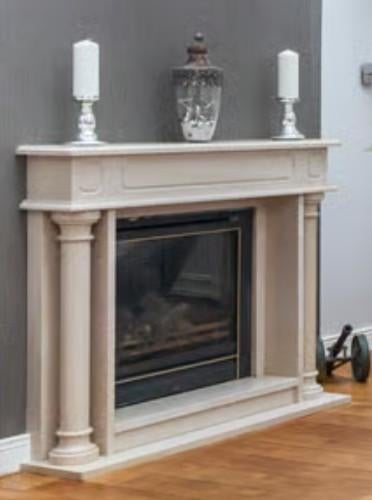 Marmer schouw, Ophalen, Zo goed als nieuw, Inzethaard, Gashaard