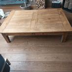Robuuste houten salontafel - Teakhout, Huis en Inrichting, Tafels | Salontafels, Ophalen, Gebruikt, 100 tot 150 cm, Rustiek