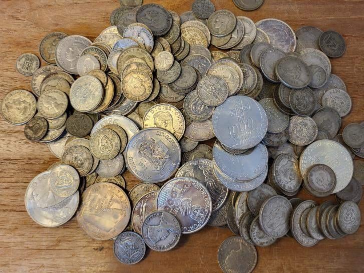 Wereld 1 kilo zilveren munten, Ophalen of Verzenden, Zilver