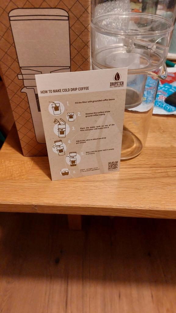 Dripster Cold Brew Dripper - Koud Brouw Koffiezetapparaat, Witgoed en Apparatuur, Koffiezetapparaten, Zo goed als nieuw, Gemalen koffie