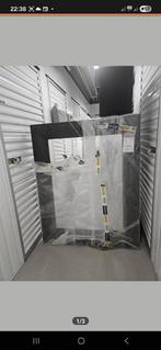 Spiegel NIEUW suede/leer lijst, Huis en Inrichting, Ophalen, Rechthoekig, Minder dan 100 cm