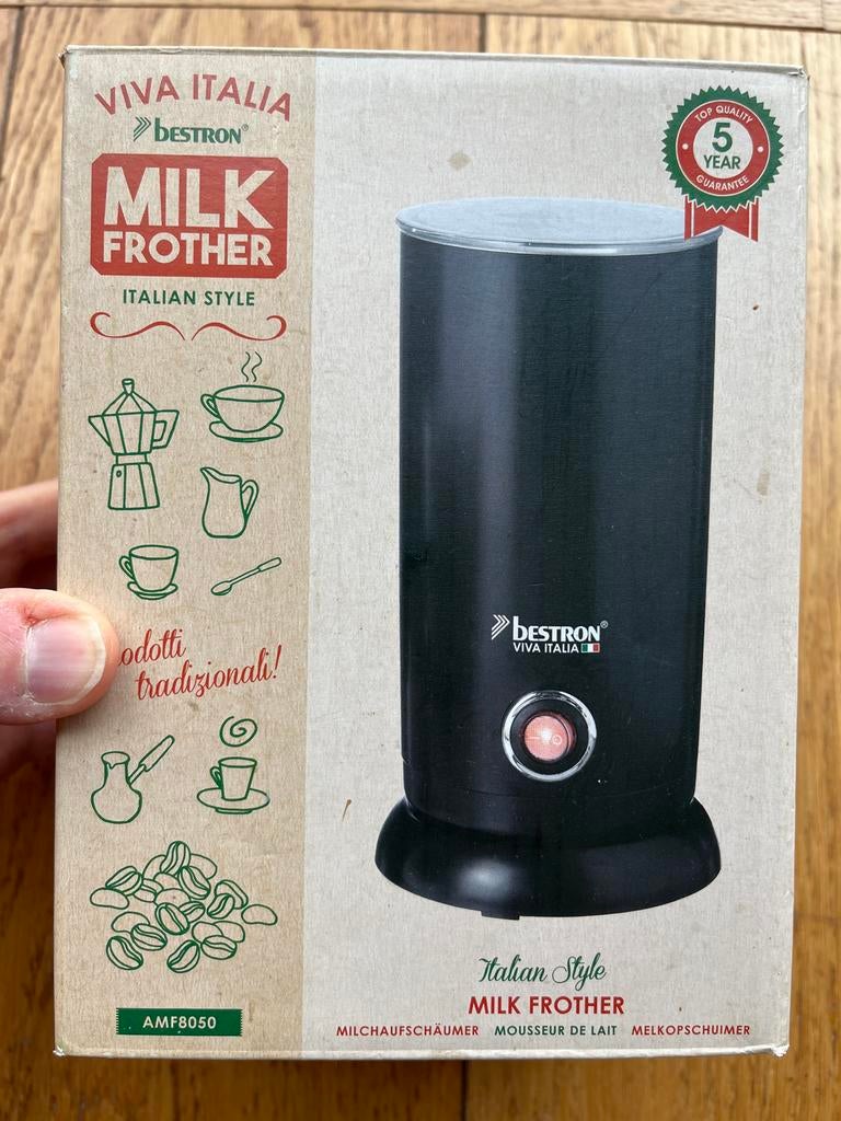 Bestron Viva Italia Melkopschuimer AMF8050, Afneembaar waterreservoir, Overige modellen, Overige typen, Ophalen of Verzenden