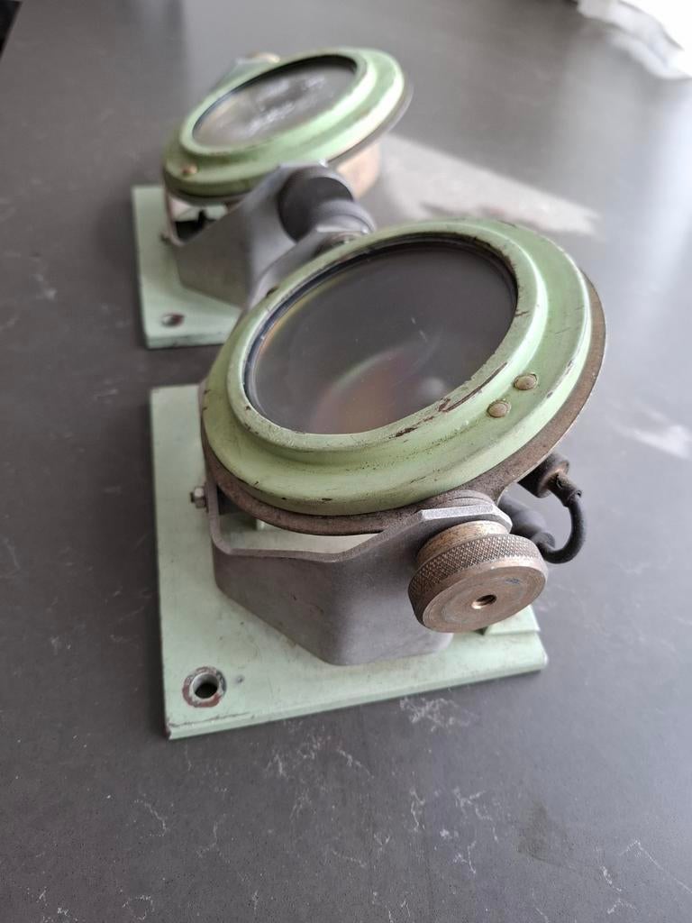 Militaire lampen WO2 set van 2, Jeep, pantserwagen, Nautisch, Ophalen of Verzenden