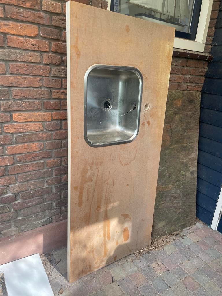 Keukenblad met spoelbak, gratis af te halen., Ophalen, Zo goed als nieuw, 50 tot 75 cm, Minder dan 100 cm