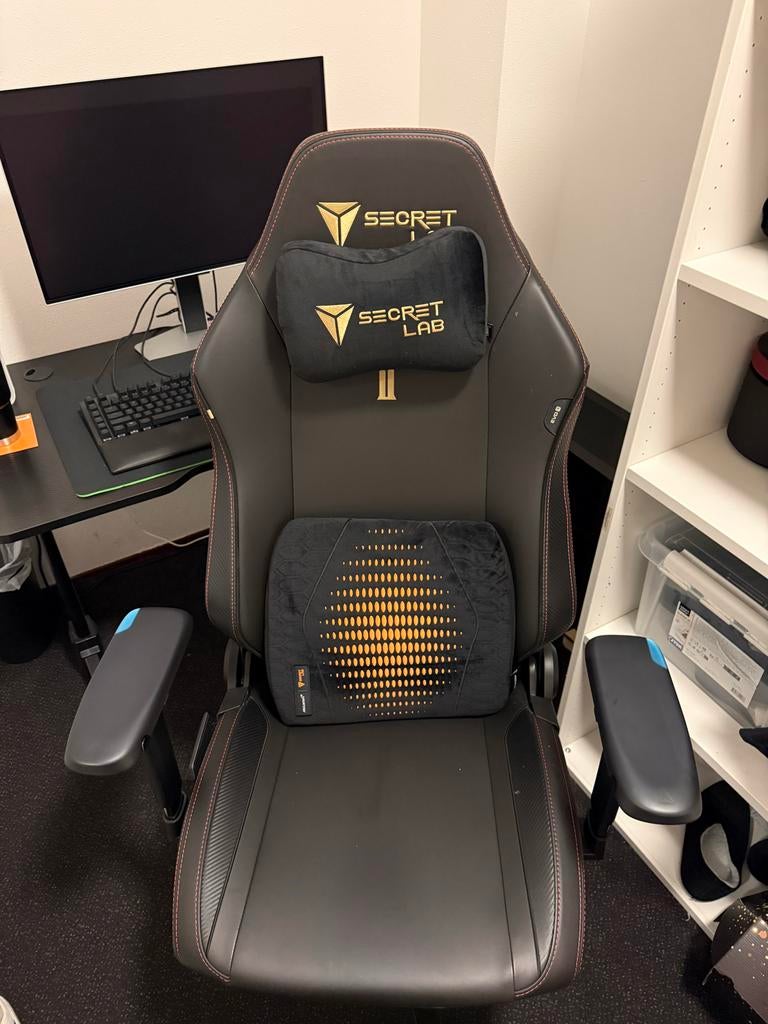 Secretlab Titan Evo gaming stoel zwart/goud – top staat, Ophalen, Gebruikt, Zwart, Gaming bureaustoel