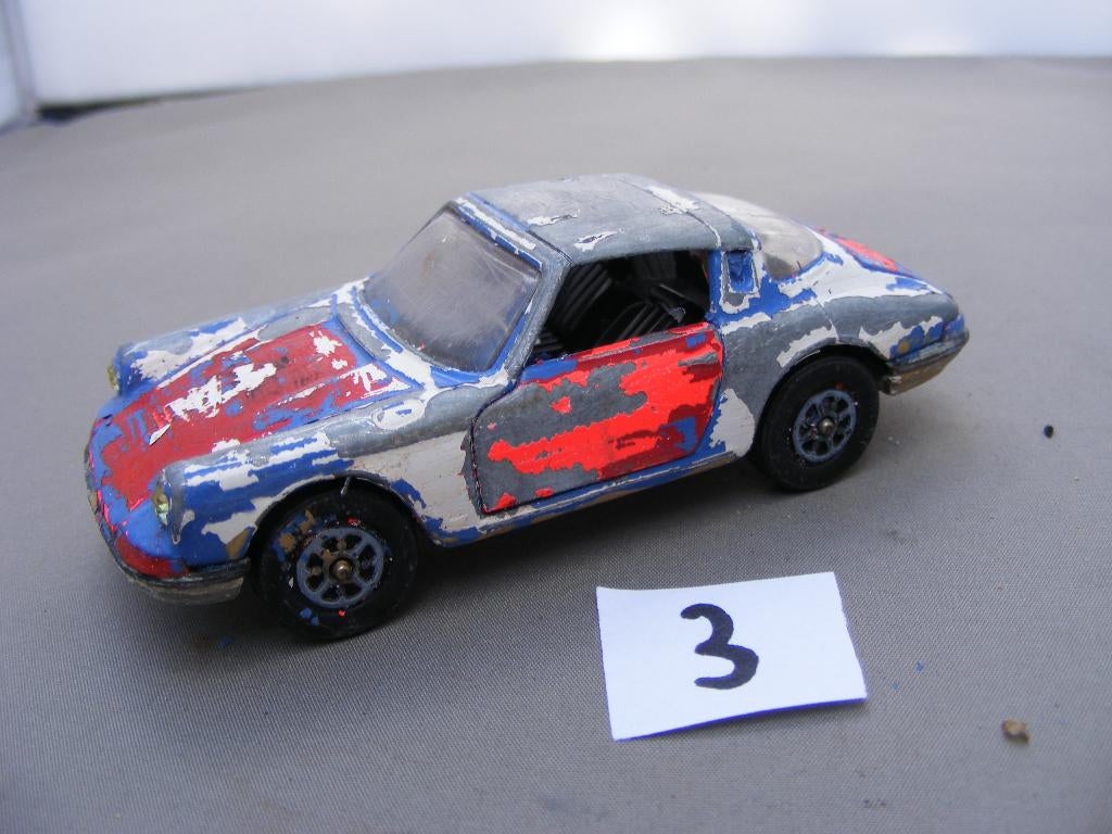 Porsche targa 911s corgi toys  rijkspolitie (3) incompleet, Ophalen of Verzenden, Gebruikt, Auto, Corgi