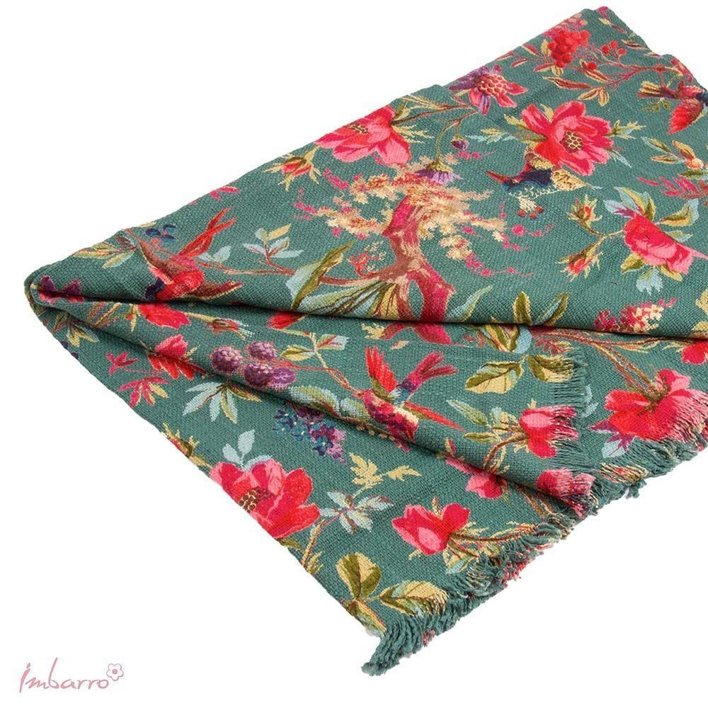 Groen plaid throw paradise Imbarro leuk als cadeau, -, -, Nieuw, Ophalen of Verzenden