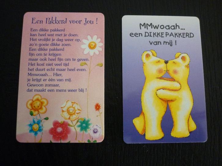 Dikke Pakkerd / wenskaart / knuffel / pasje met tekst, Diversen, Wenskaarten, Nieuw, Ophalen of Verzenden