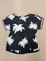 YAYA satijnen blouse top met print, maat 36, Zwart, Nieuw, Ophalen of Verzenden, Yaya