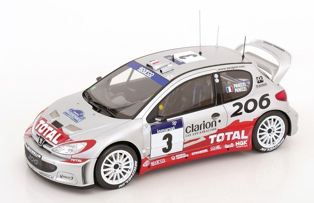 OttoMobile 1:18 Peugeot 206 WRC No.3,Tour de Corse 2002, Hobby en Vrije tijd, Modelauto's | 1:18, Ophalen of Verzenden, Nieuw