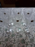Port/wijn glazen van kristal jaren 70 6 x, Huis en Inrichting, Ophalen of Verzenden, Glas, Overige stijlen, Glas of Glazen