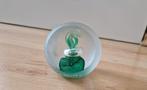 Paperweight artcristal bohemian groen glas press papier, Antiek en Kunst, Antiek | Glas en Kristal, Ophalen of Verzenden