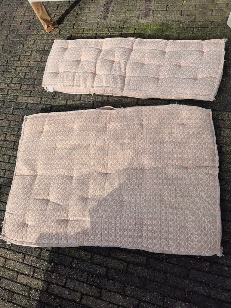 Palletkussens - Set van 2 ophalen geen verzending, Ophalen of Verzenden, Zo goed als nieuw, Beige, Rechthoekig