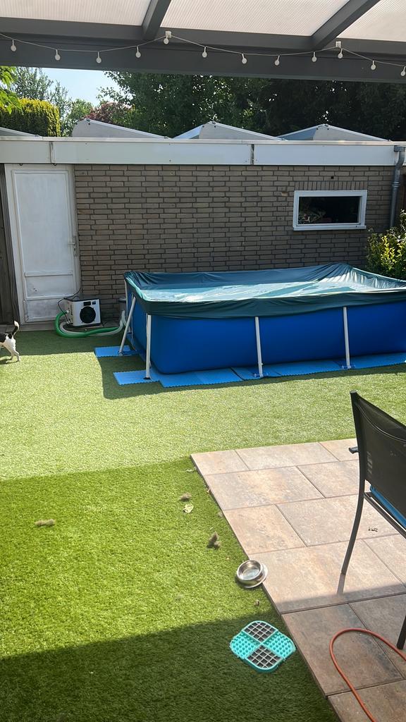 Intex Frame Pool Zwembad 300 x 200 x 75 cm en 3kw warmtepomp, Minder dan 80 cm, Ophalen of Verzenden, Opzetzwembad, Rechthoekig