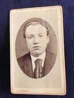 CDV, Man, L.J. BRUNA, ENSCHEDE, Carte de Visite, Ophalen of Verzenden, Voor 1940, Gebruikt, Foto
