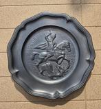 Tinnen bord St. Joris en de draak, Ophalen of Verzenden