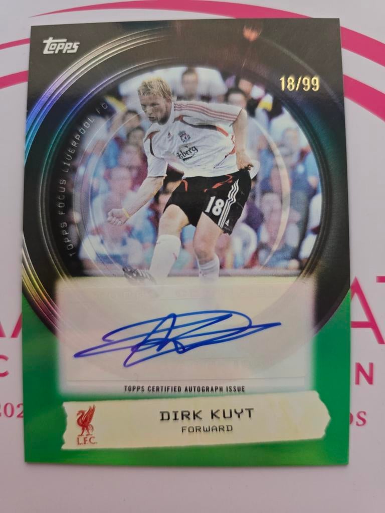Dirk Kuyt Gesigneerd Liverpool kaart 2025/2026 jersey match, Ophalen of Verzenden, Zo goed als nieuw, Buitenlandse clubs, Shirt