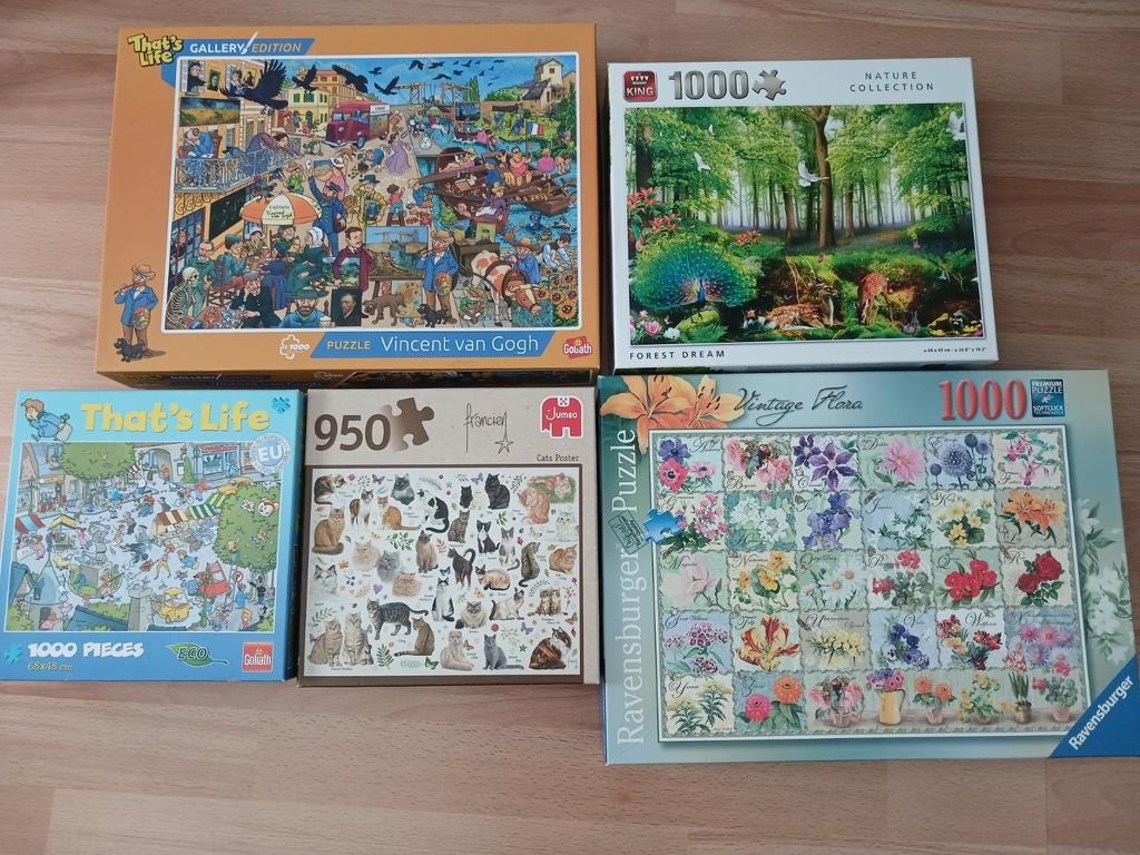 Puzzels, Ophalen, 500 t/m 1500 stukjes, Zo goed als nieuw