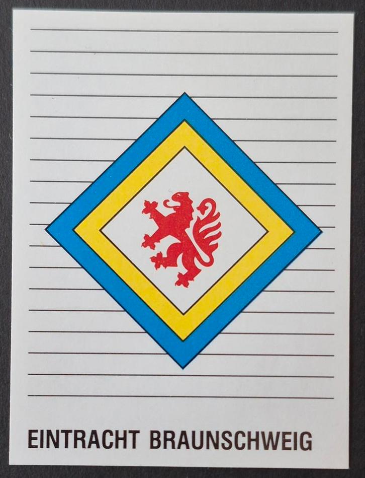Zeldzame Panini sticker embleem Eintracht Braunschweig, 1993, Hobby en Vrije tijd, Stickers en Plaatjes, Zo goed als nieuw, Sticker