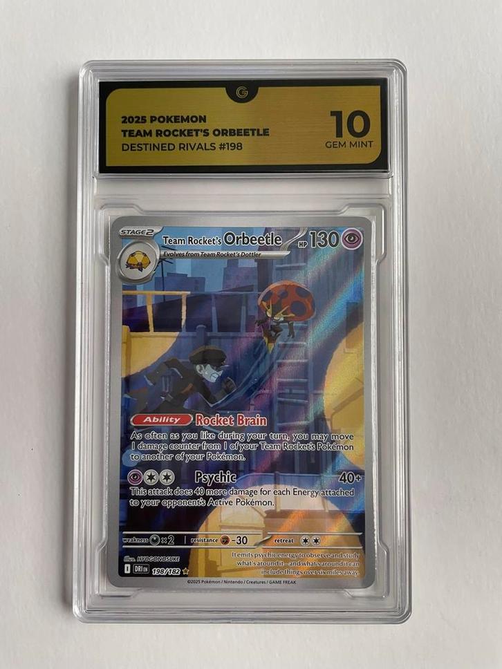 Team Rocket's Orbeetle GG10 Gem Mint Pokémon Kaart, Hobby en Vrije tijd, Verzamelkaartspellen | Pokémon, Nieuw, Losse kaart, Ophalen of Verzenden