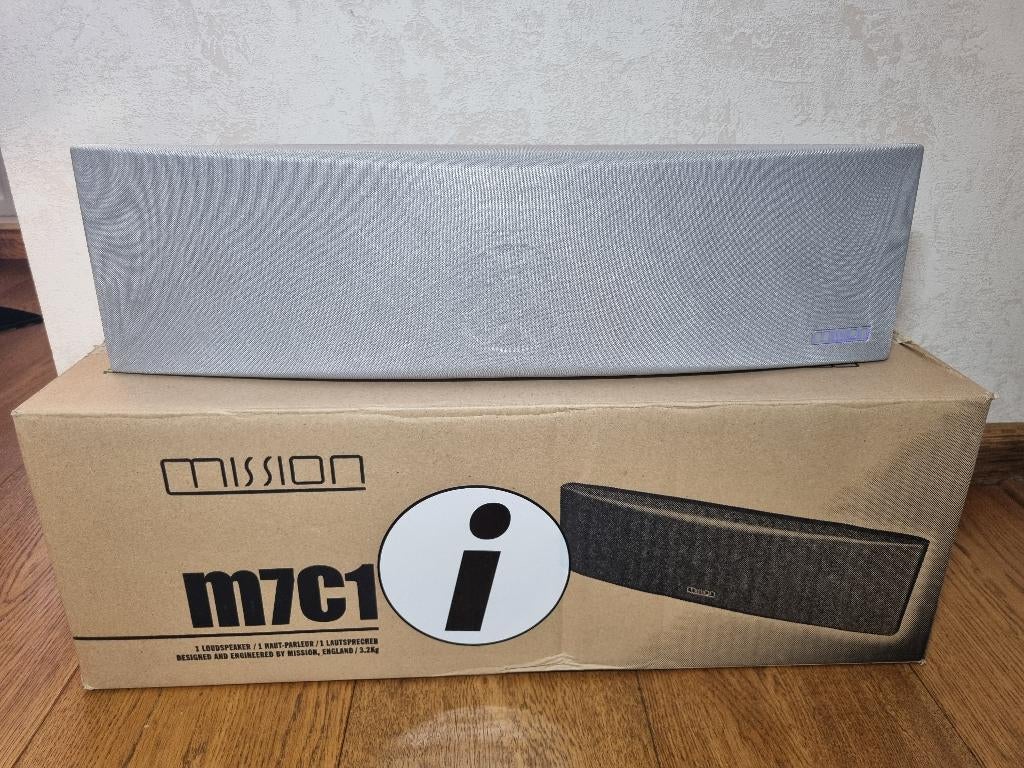 2x Nieuwe Mission M7C1 zilver, Ophalen of Verzenden, 60 tot 120 watt, Center speaker, Overige merken