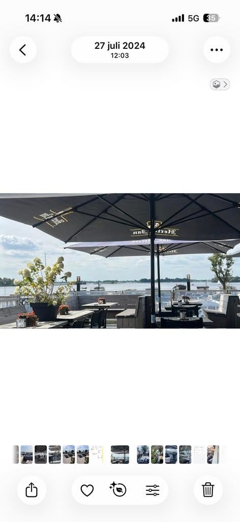 Hertog jan parasol 4x4, Ophalen of Verzenden, Zo goed als nieuw, Meer dan 4 meter, Overige typen