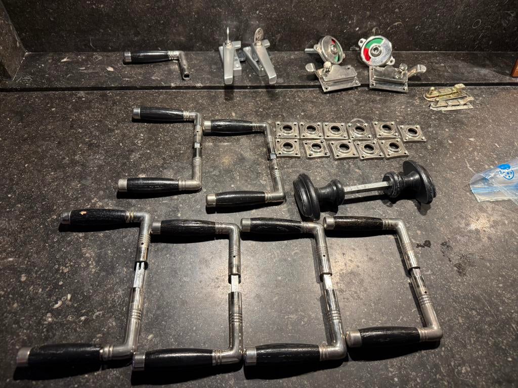 Deurkrukken - deurbeslag, Ophalen, Zo goed als nieuw, Koper of Messing, Klink of Kruk