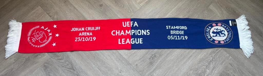 Ajax - Chelsea sjaal 23-10-2019, Ophalen of Verzenden, Zo goed als nieuw, Ajax, Vaantje of Sjaal