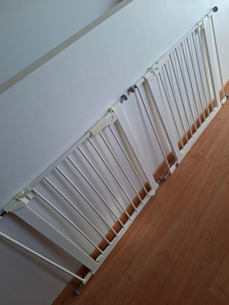 Traphekjes 2x veiligheidsrekje klemhekje Babydan, Kinderen en Baby's, Traphekjes, Ophalen, Gebruikt, Klemhekje, Metaal of IJzer