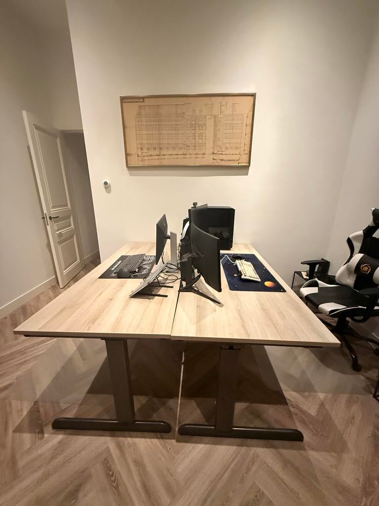 Ruim Werkbureau 180x80 | Solide Frame | 2 Stuks Beschikbaar, Huis en Inrichting, Bureaus, Ophalen, Overige typen, Hout, 180 cm