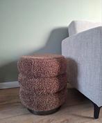 Poef teddy taupe bruin Hocker boucle D40 Light & Living New, Ophalen, Minder dan 50 cm, Modern Luxe, Rond