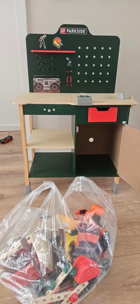Kinderwerkbank met gereedschap en accessoires, Ophalen, Jongen of Meisje
