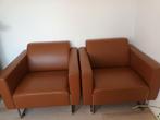 2 prachtige leren Fauteuils, Huis en Inrichting, Fauteuils, Ophalen of Verzenden, 75 tot 100 cm, 50 tot 75 cm
