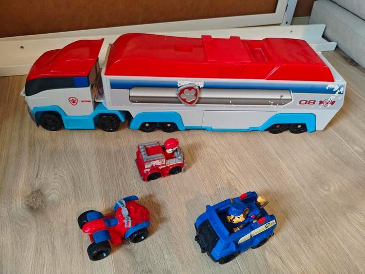 Paw Patrol vrachtwagen met poppetjes, Kinderen en Baby's, Speelgoed | Speelgoedvoertuigen, Gebruikt, Ophalen