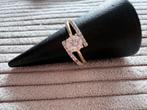 14 Karaat Gouden Ring met Zirkonia - Siebel, Gebruikt, Ophalen of Verzenden, 17 tot 18, Met edelsteen