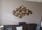 Metalen wanddecoratie met abstract patroon, 150x90 cm, Huis en Inrichting, Ophalen, Metaal, Wandsculptuur, Gebruikt